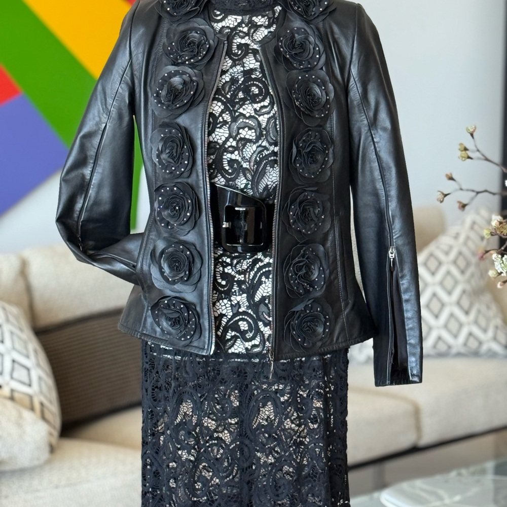 Anne Fontaine Black Lace Maxi Dress - Picture 6 of 9